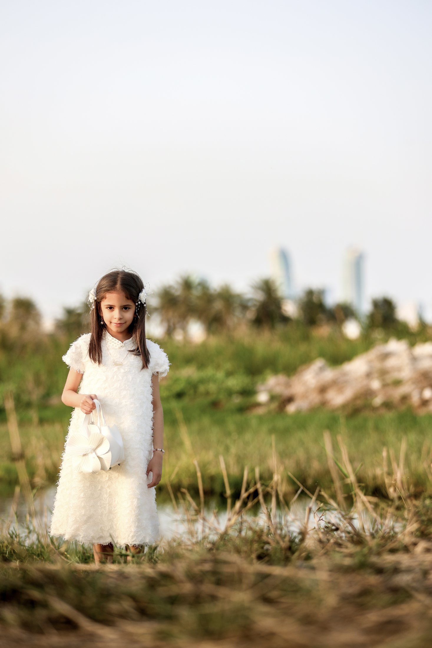 White Dress Meadow by Ali Al Zain